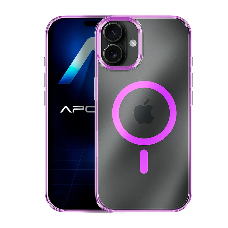 Capa Apokin para Apple iPhone 17 Acrílica Transparente Premium MagSafe Variedade de cores - Imagem 4