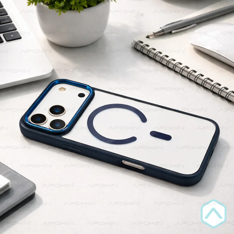Capa Apokin iPhone 17 Pro Max e 18 Pro Max Efeito Fumado com MagSafe Preto - Imagem 3