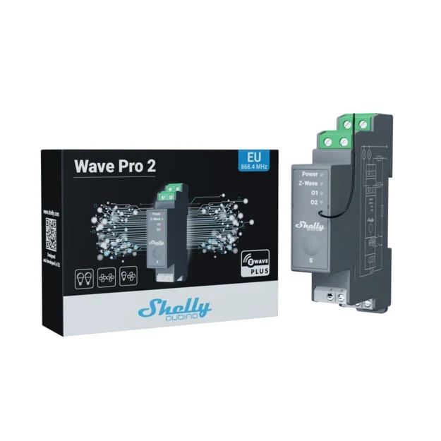 Interruptor Inteligente Shelly Wave Pro 2 Z-Wave para Calha DIN 2 Canais - Imagem 6