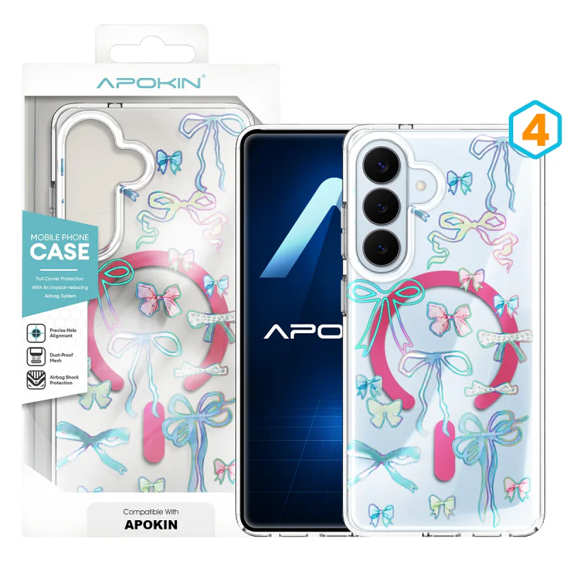 Capa Apokin para Samsung Galaxy S26 Silicone com MagSafe e Desenho Variedade de cores - Imagem 5