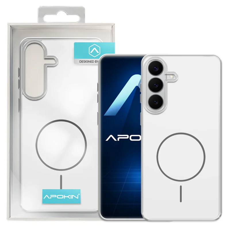 Capa Apokin Clear Mag-Case Acrílica com MagSafe para Samsung Galaxy S26 Branco - Imagem 3