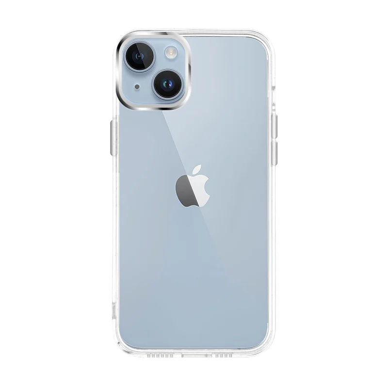 Capa Apokin iPhone 14 Plus Acrílica Rígida com Aro de Câmara Rosa - Imagem 6