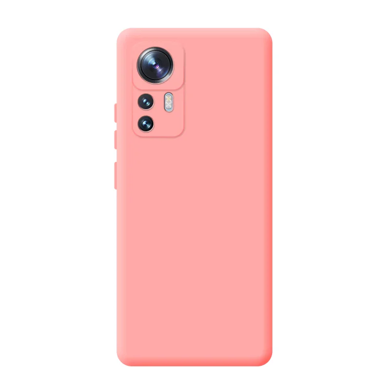 Capa de Silicone Macio com Proteção de Câmara 3D Apokin para Xiaomi 12 / 12X Rosa