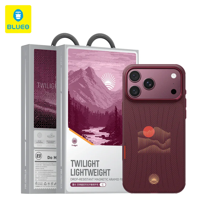 Capa Apokin para iPhone 17 Pro Max / 18 Pro Max Magnética em Fibra de Aramida Laranja - Imagem 2