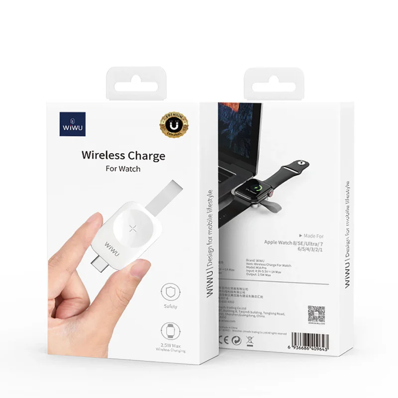 Mini Carregador Sem Fios Apokin WiWU para Apple Watch M16 Pro - Imagem 2