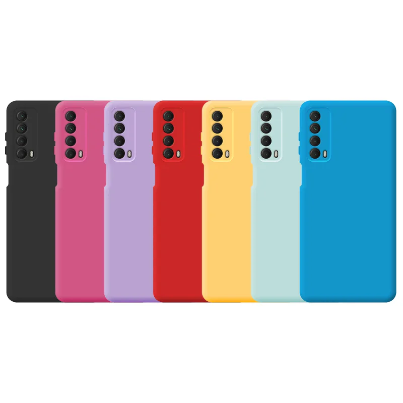 Capa de Silicone Apokin para Huawei P Smart 2021 com Proteção de Câmara 3D Lila - Imagem 1
