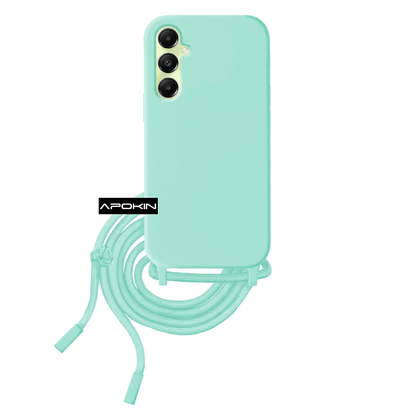 Capa Apokin para Samsung Galaxy A05s Suave com Cordão Rosa - Imagem 2
