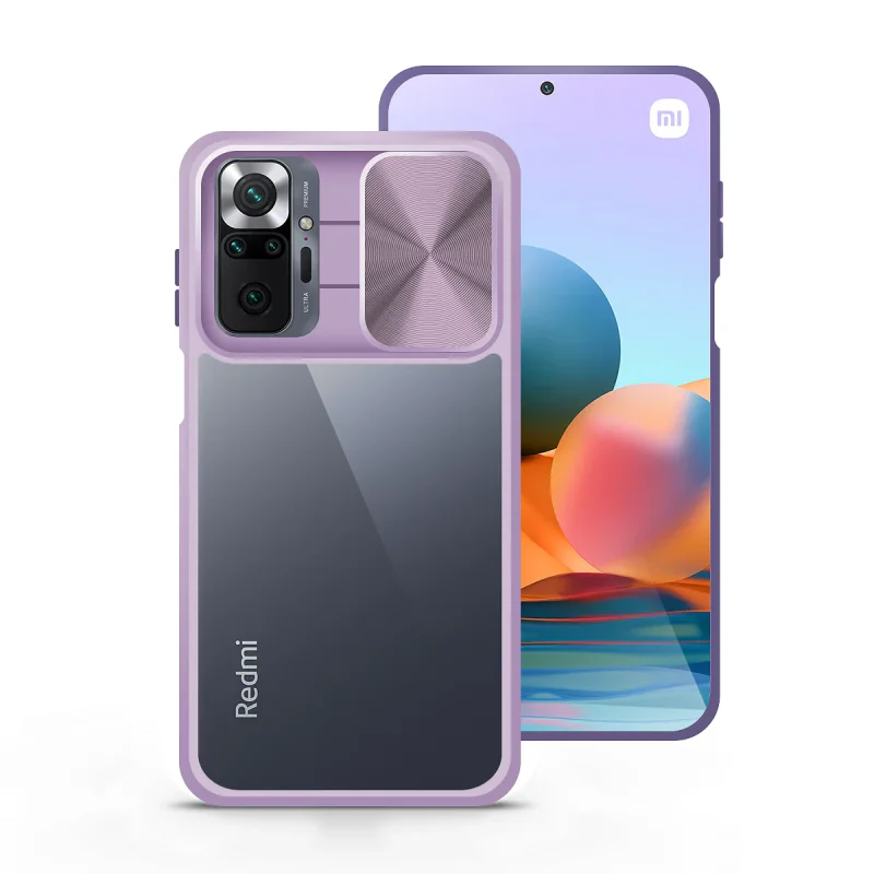 Capa Gel Antichoque com Tampa Deslizante para Xiaomi Redmi Note 10 Pro Preta Azul marinho - Imagem 4