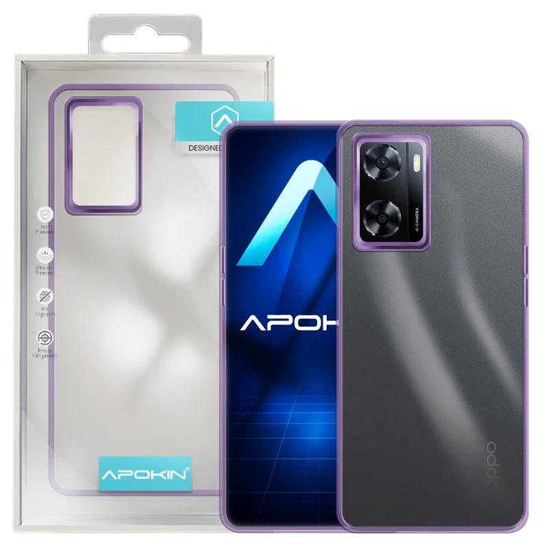 Capa Apokin para Oppo A57 Acrílica Transparente Turquesa - Imagem 4