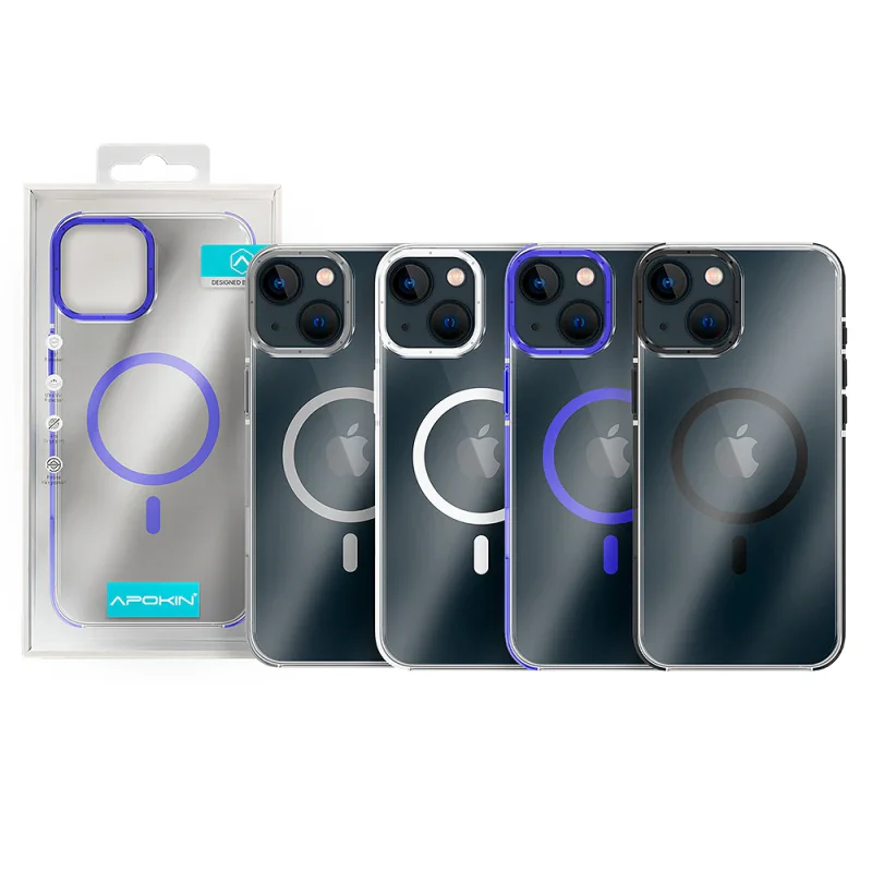 Capa Reforçada Apokin com MagSafe para iPhone 13 / 14 Lilás - Imagem 1