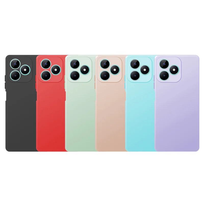Capa Apokin para Realme C85 / C100 Silicone Macio Vermelho