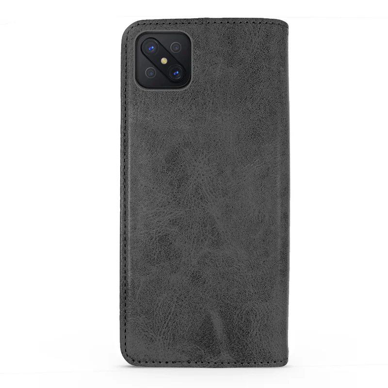 Capa Apokin com Porta-Cartões para Oppo Reno 4 Pro 5G em Pele Sintética Preto - Imagem 3