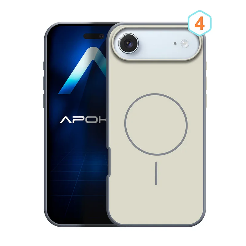 Capa de Silicone Bicolor com MagSafe Apokin para iPhone 17 Air Variedade de cores - Imagem 5