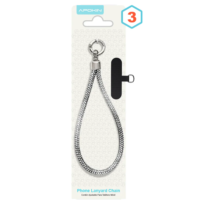 Cordão Apokin de Pulseira com Brilhantes e Adaptador Universal Dourado - Imagem 4