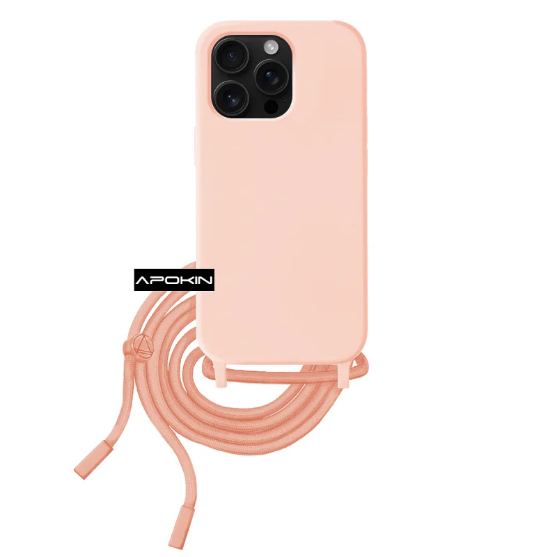 Capa Flexível Apokin para iPhone 16 Pro com Cordão Lilás - Imagem 5
