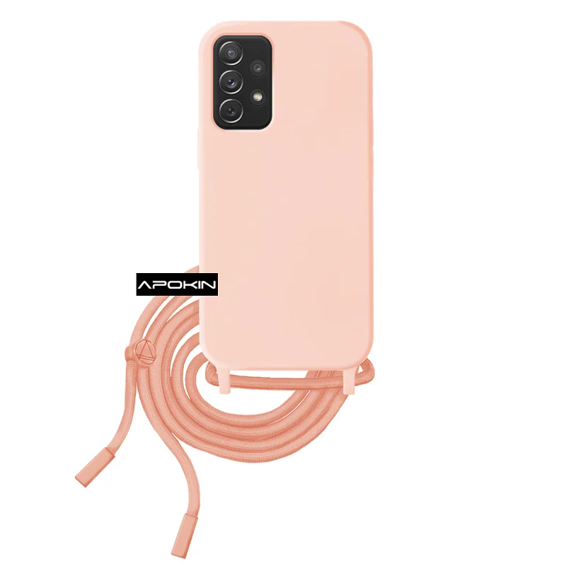Capa de Gel Suave Apokin para Samsung Galaxy A52 5G com Cordão Vermelho - Imagem 5