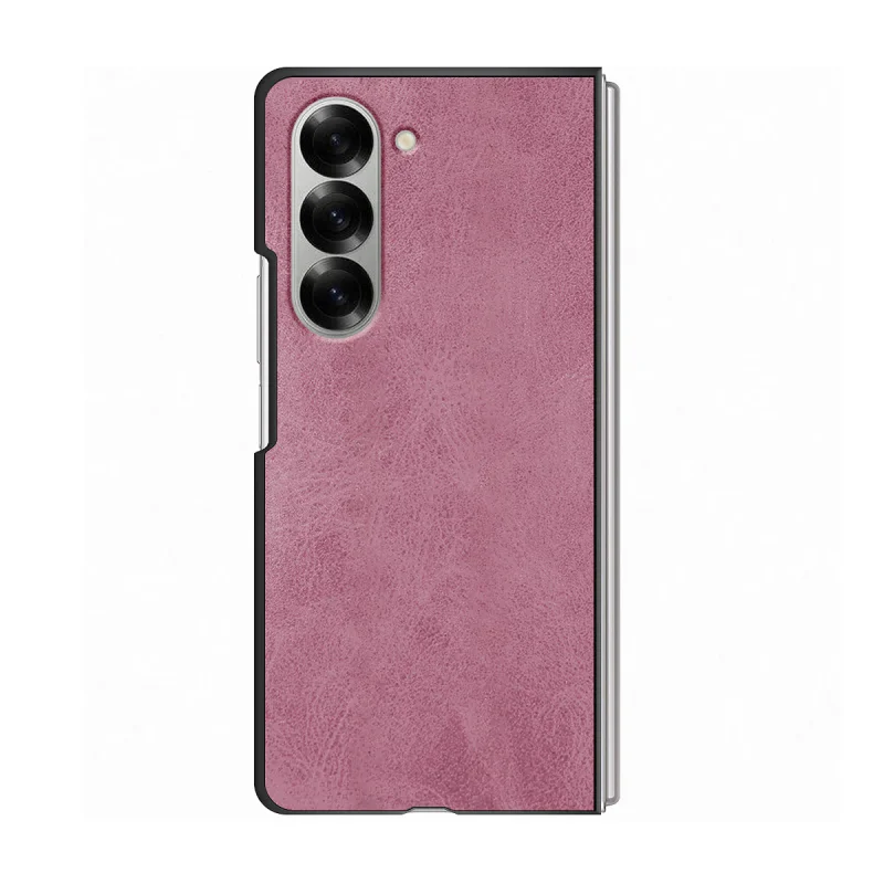 Capa com Tampa Apokin para Samsung Galaxy Z Fold 6 Pele Sintética Vermelho - Imagem 2