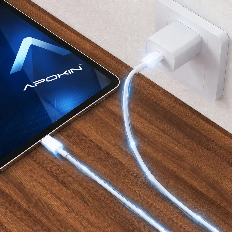Cabo USB-C para USB-C Apokin C026C-C 1 m 60 W PD - Imagem 2