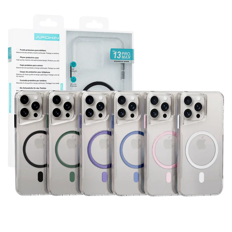 Capa Apokin para iPhone 13 Pro Max Transparente com MagSafe Variedade de cores