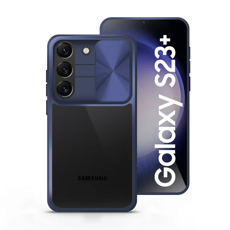 Capa Apokin para Samsung Galaxy S23 Plus Antichoque Gel com Tampa Deslizante para Câmara Preto - Imagem 3