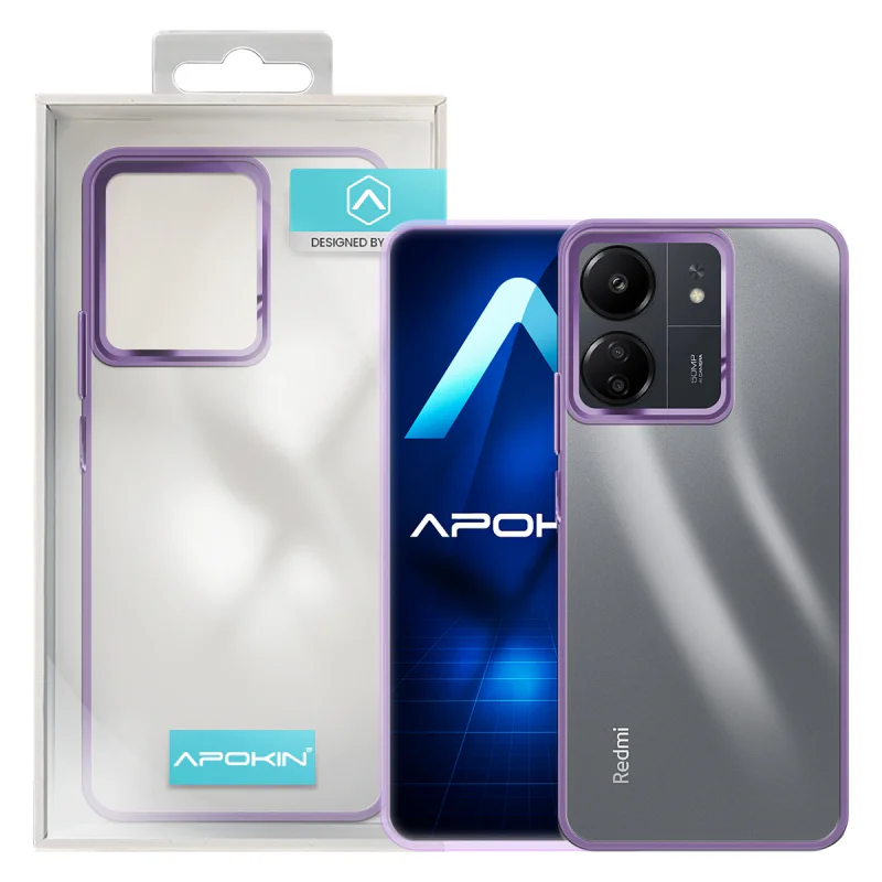 Capa Acrílica Apokin para Xiaomi Redmi 13C Transparente Lilás - Imagem 4