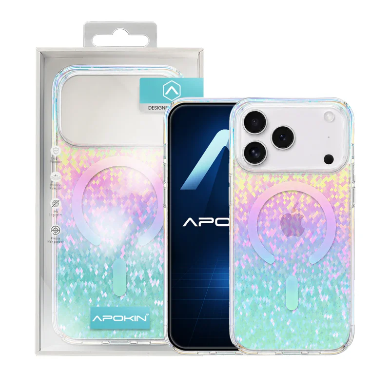 Capa Apokin para Samsung Galaxy S26 Plus MagSafe Efeito Holográfico Diamante - Imagem 1