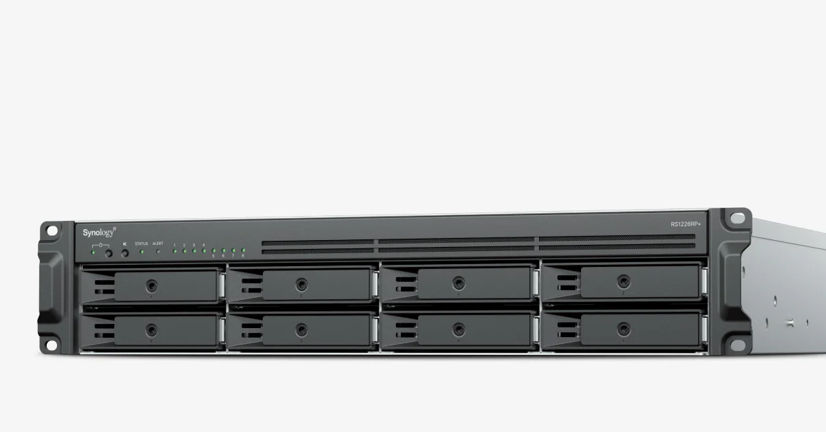 NAS Synology RackStation RS1226+ 8 Baías 2U Rack AMD Ryzen V1500B 4GB DDR4 ECC - Imagem 2