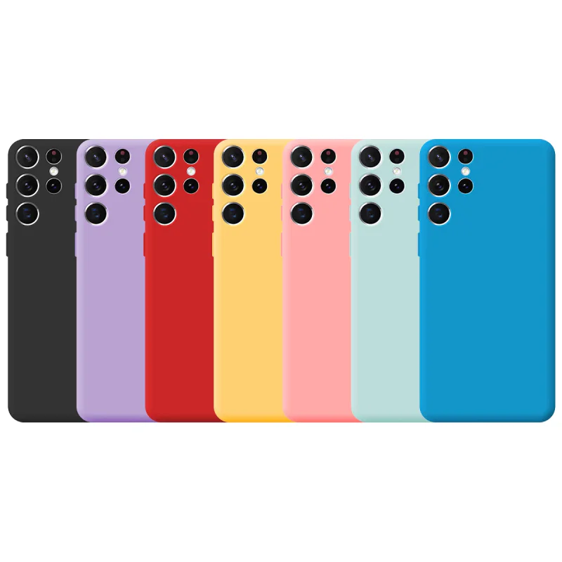 Capa Apokin para Samsung Galaxy S21 Ultra Silicone Macio com Proteção 3D de Câmara Lilás - Imagem 1