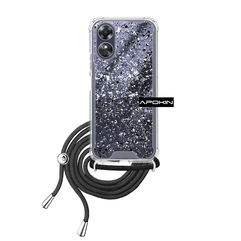 Capa Apokin para Oppo A17 4G Gel Transparente com Cordão Variedade de cores - Imagem 5