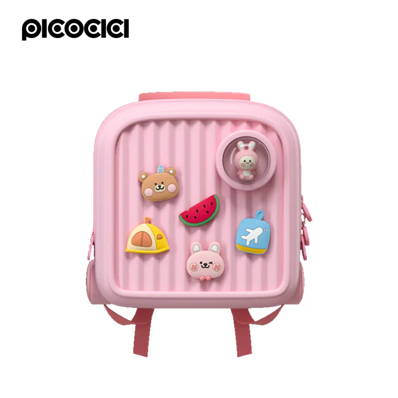 Mochila Infantil Apokin Picocici K33 em Silicone Grande Rosa