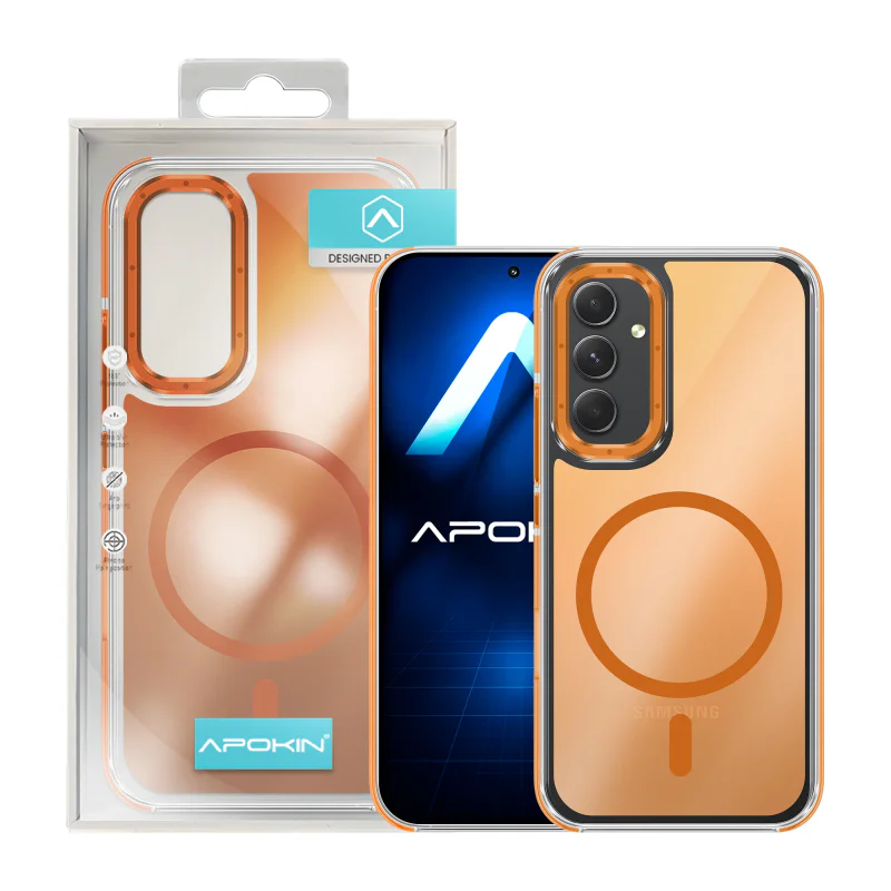 Capa Apokin para Samsung Galaxy S25 FE Camaleão com MagSafe Laranja - Imagem 5