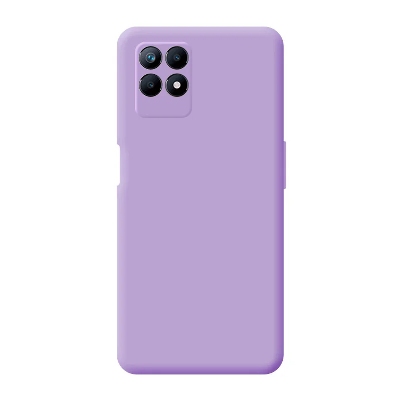 Capa de Silicone Macio Apokin com Proteção de Câmara 3D para Realme 8i Lila - Imagem 6