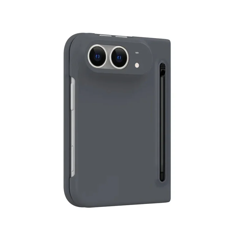 Capa Dobrável Ultrafina Apokin para iPhone Duo com Caneta Tátil Cinzento - Imagem 4