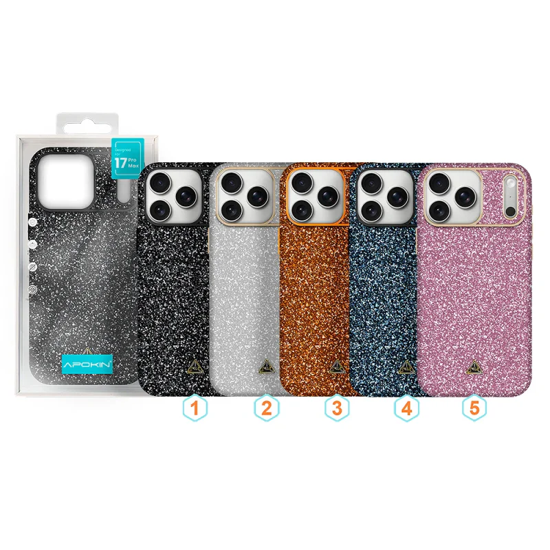 Capa Apokin OKOZ Twinkle MagCase com MagSafe para iPhone 17 Pro Max Rosa