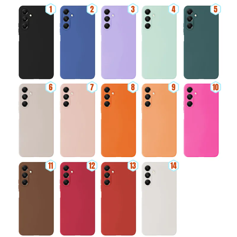 Capa de Silicone Líquido Apokin Efeito Pele para Samsung Galaxy A05s Cor 9 Laranja Claro - Imagem 1