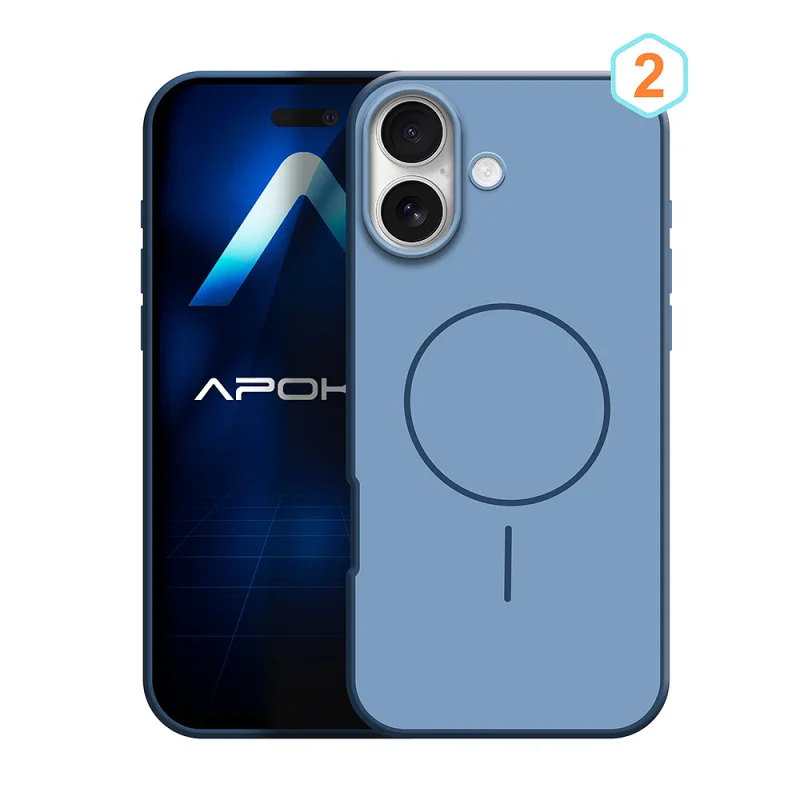 Capa Apokin para iPhone 17 Silicone Bicolor com MagSafe Variedade de cores - Imagem 3