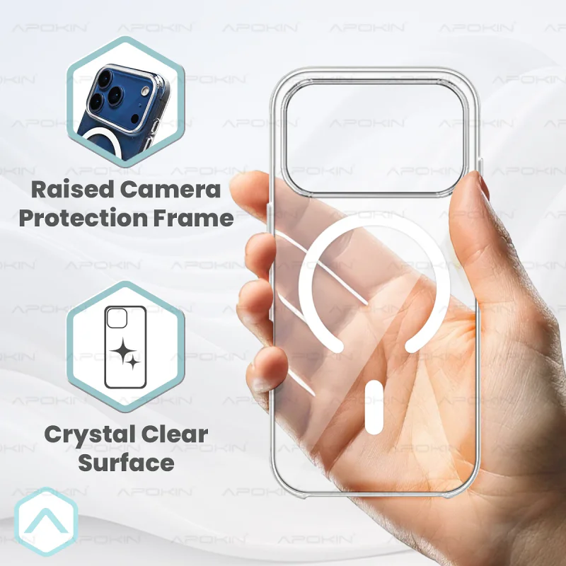Capa Apokin para iPhone 17 Metacrilato Rígida com MagSafe Transparente - Imagem 3