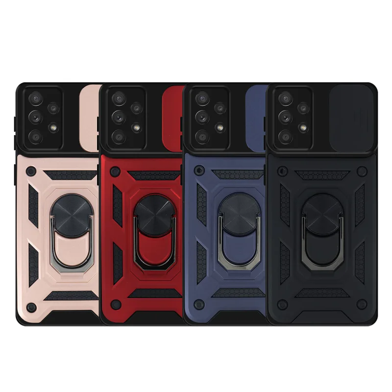 Capa Apokin para Samsung Galaxy A73 com Anel, Proteção Deslizante de Câmara e Íman Variedade de cores