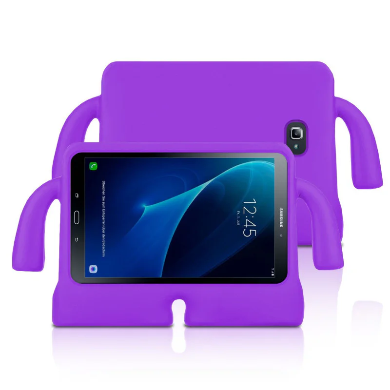 Capa Apokin Infantil em Silicone Reforçado para Samsung Galaxy Tab A 10.1 T580 2016 Lilás