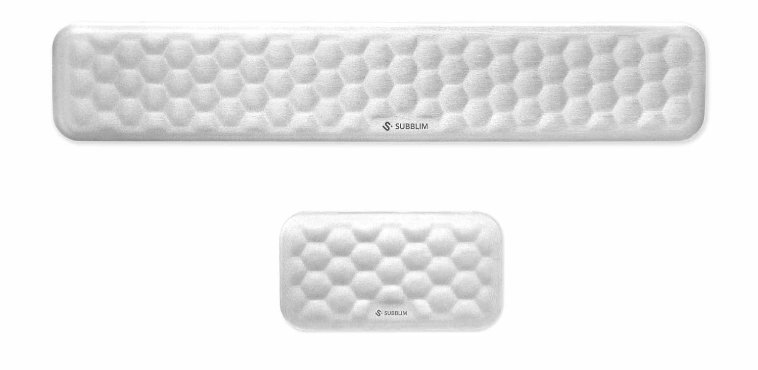 Pack Apoios de Pulso para Teclado e Rato Subblim Ergo AirPadding Prateado