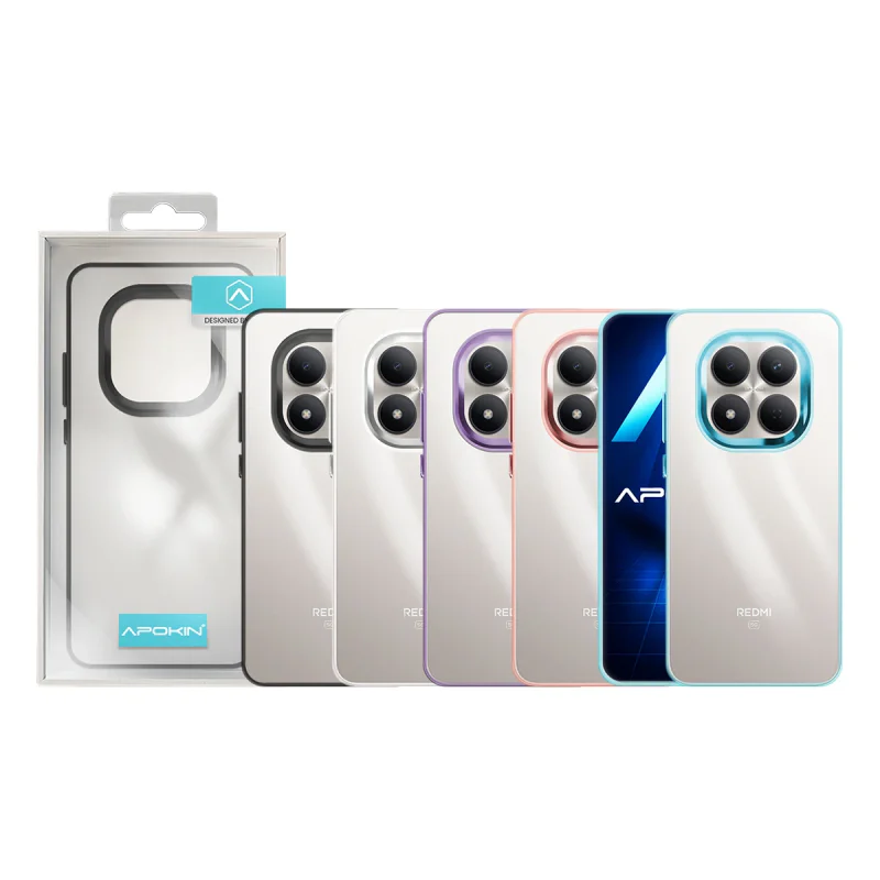 Capa Acrílica Apokin para Xiaomi Redmi Note 15 4G e 5G Transparente Preto