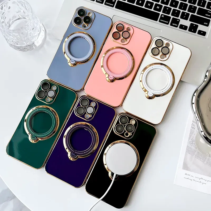 Capa de Silicone Apokin com Suporte Cromado para iPhone 11 Pro Preto - Imagem 2