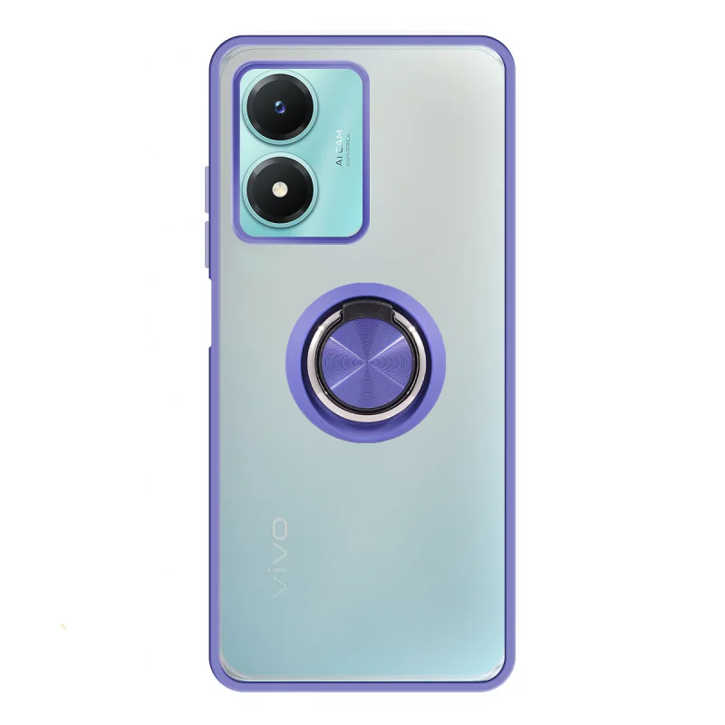 Capa Apokin para Vivo Y16 / Y16s em Gel Magnética com Suporte Fumado Preto - Imagem 2