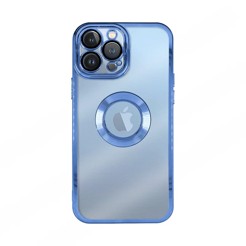 Capa de Silicone Apokin iPhone 15 Pro Max Transparente com Rebordo Cromado e Proteção de Câmara 3D Prata - Imagem 2