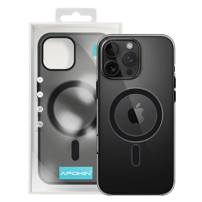 Capa em Policarbonato Apokin para iPhone 16 Pro Max com MagSafe Preto - Imagem 3