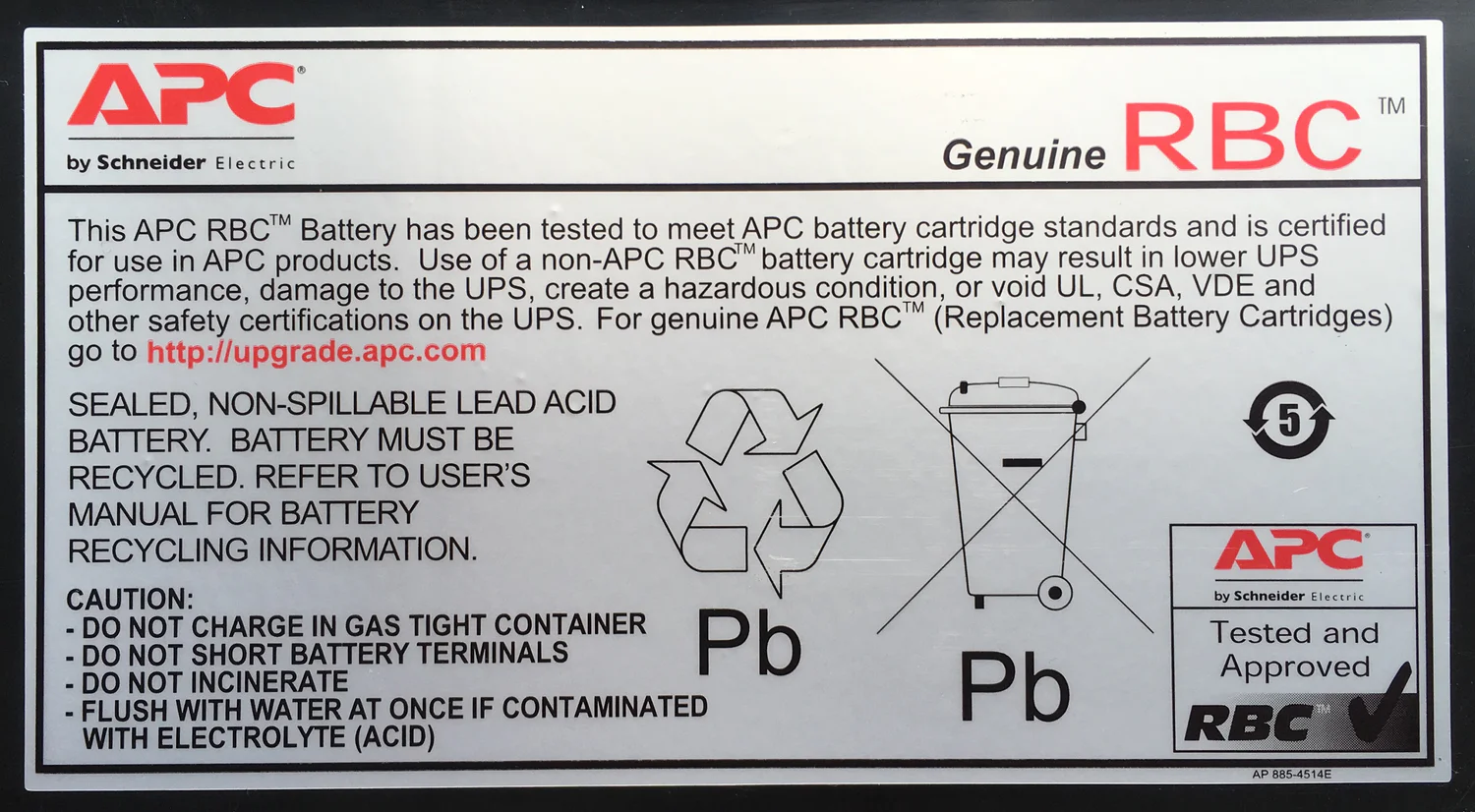 Bateria de Substituição APC RBC7 VRLA 24V para UPS - Imagem 3