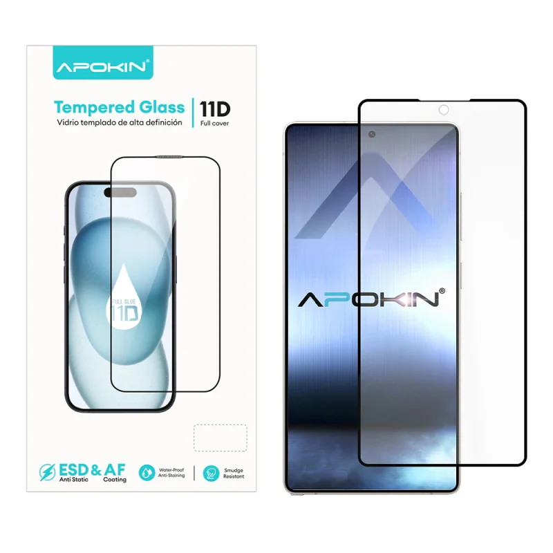 Película de Vidro Temperado Apokin para Samsung Galaxy S26 Ultra Full Glue 11D Curvo Preto