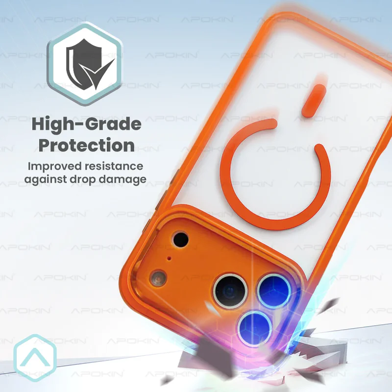 Capa Apokin para iPhone 17 Pro Max ProGuard com MagSafe Laranja - Imagem 3