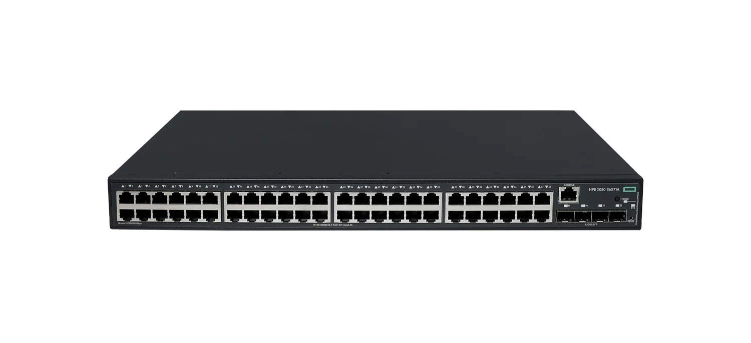 Switch de Rede HPE Networking CW 2050 48 Portas Gigabit PoE+ 410W + 4 SFP 1G/2.5G