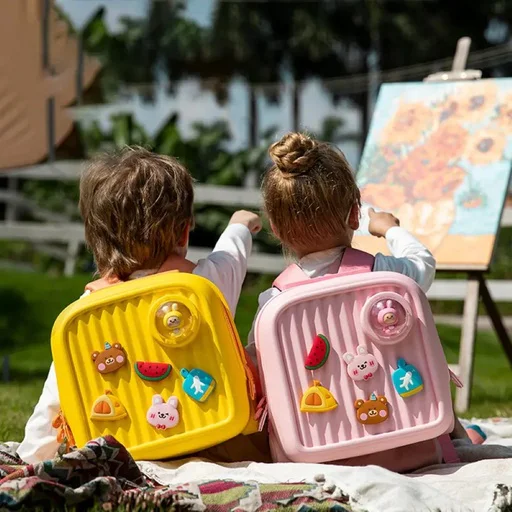 Mochila Infantil Picocici K33 de Silicone Grande Amarela - Imagem 2